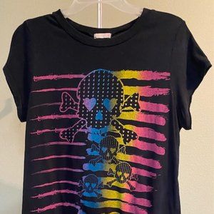 Black skull T-shirt -XL